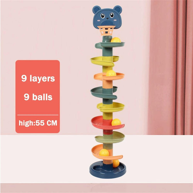 Rolling Ball Pile Tower Brinquedos para bebês, brinquedo educativo precoce