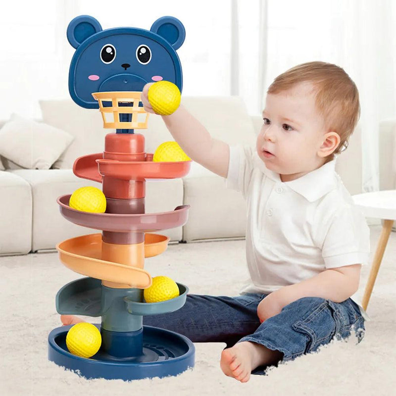 Rolling Ball Pile Tower Brinquedos para bebês, brinquedo educativo precoce