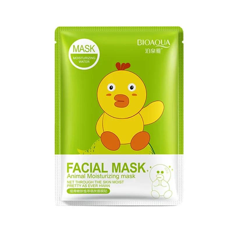 Bioaqua-máscara facial com romã vermelha, frutas, animais, cosméticos coreano, tony moly, cuidados com a pele