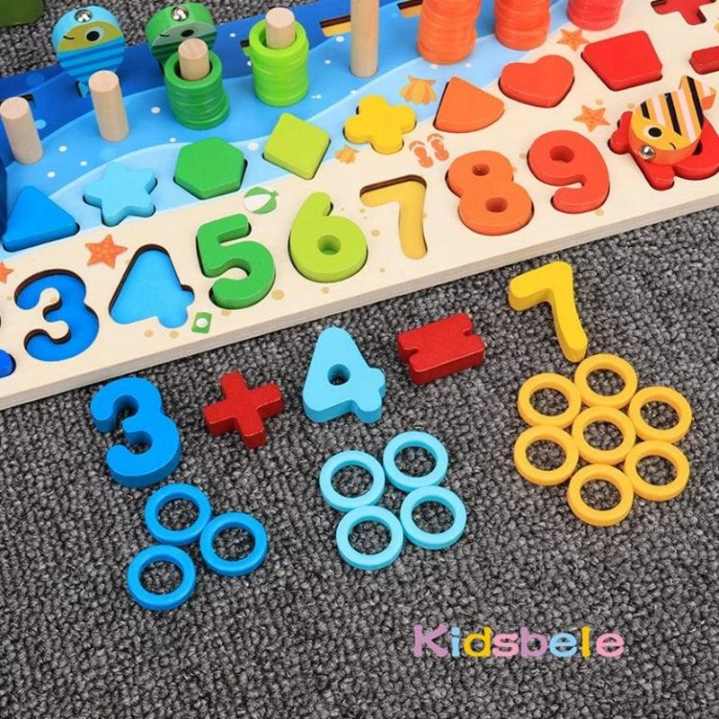 Brinquedos Matemáticos Montessori para Crianças, Quebra-cabeça Educacional