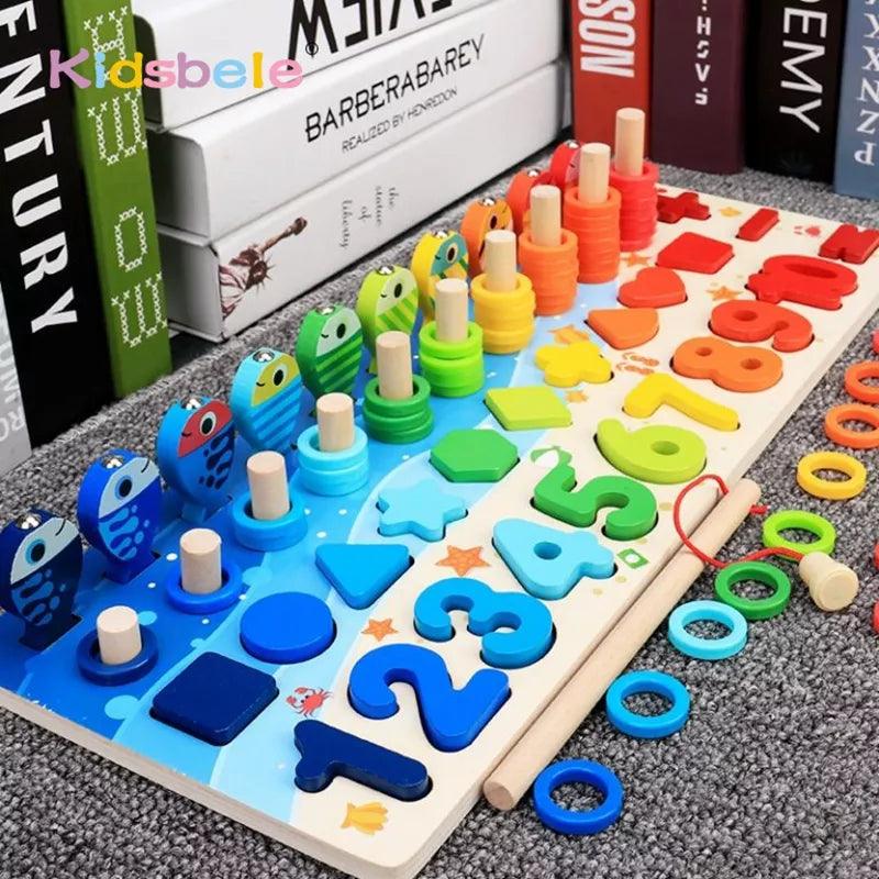 Brinquedos Matemáticos Montessori para Crianças, Quebra-cabeça Educacional